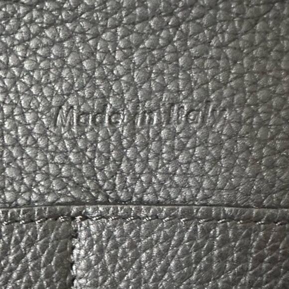 Celine Phoebe Philo Med Tri-Fold Black Shoulder Bag Grained Leather Authentic - Picture 14 of 16